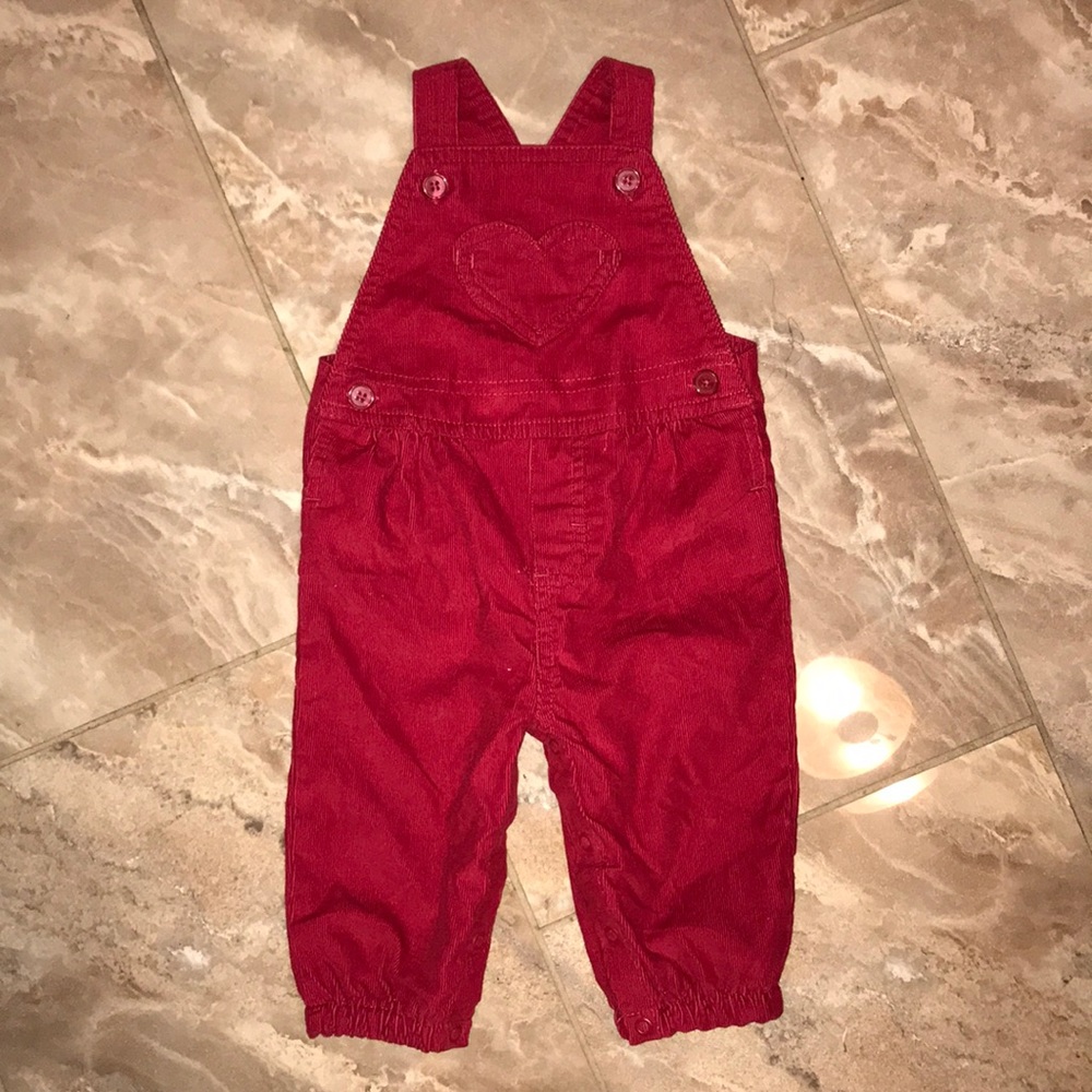 Corduroy overalls for a baby girl